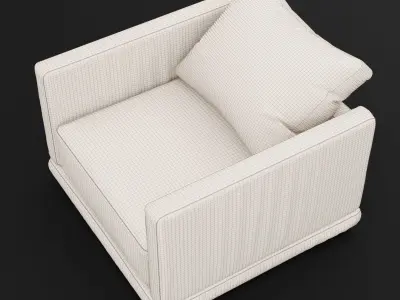 Modern fabric chair 3D model