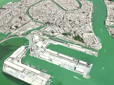 Cityscape Venice Italy 3D model