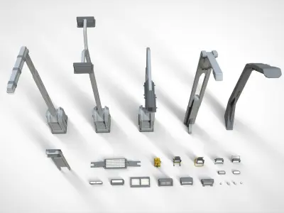 sci fi lighting 3 3D model