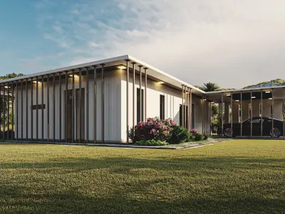 Solar Energy House Low-poly 3D model