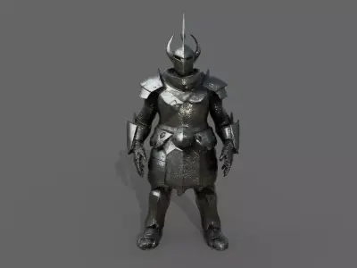Cyborg Fighter Pack 3 Low-poly 3D model