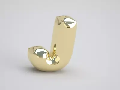 J Balloon Gold 3D model