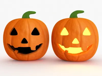 3D model halloween pumkin collection 3D Model Pack