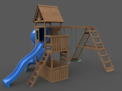 PBR Playground Jungle Gym 09  Low-poly 3D model