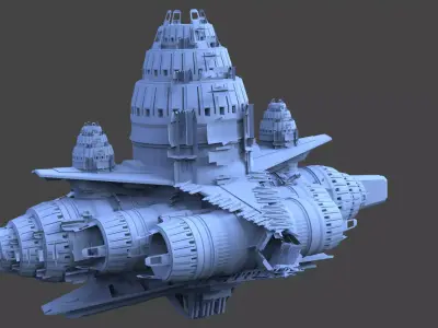 Star Freighter Ship design 4  3D model
