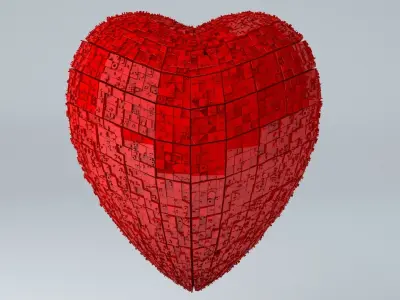 Sci-Fi Shapes The Broken Heart 3D model