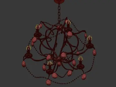 Jolie 6 Light Chandelier 3D model