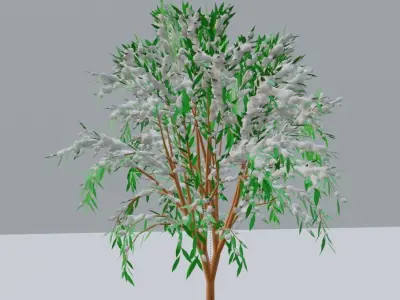 Snow covered tree 3D model