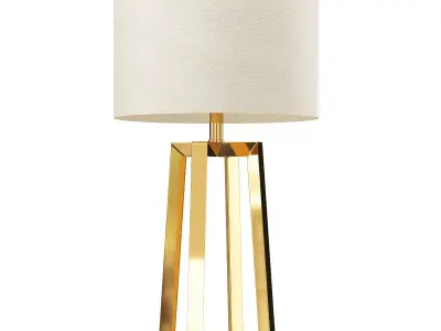 Helena Brass LED Rotary Socket Table Lamp Low-poly 3D model