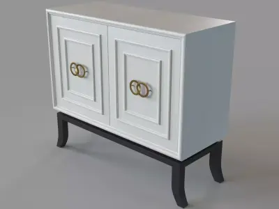 Decor Two Door Cabinet White 3D model purchase