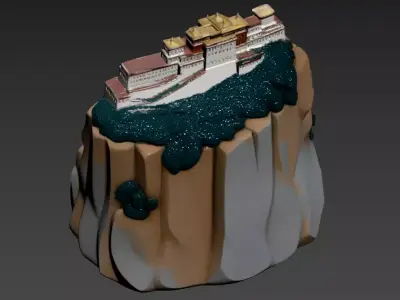 102Chinese style Potala Palace in Xizang 3D model