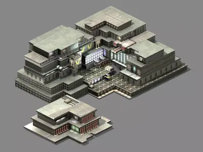 Future World - Residential Area 01 3D model