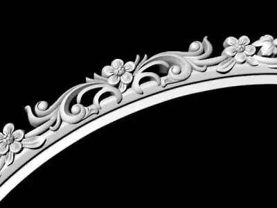 carved headboard 3D model