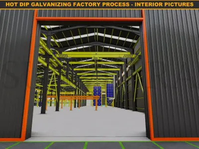 HOT DIP GALVANIZING FACTORY PROCESS Low-poly 3D model