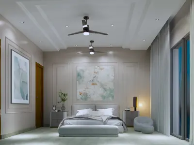 Modern house Bed Room Design 3D model