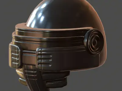 Gas mask helmet 3d model scifi Low-poly  Low-poly 3D model