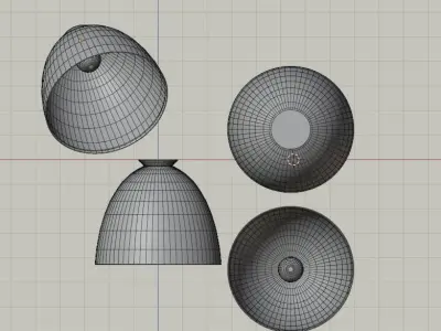 Ceiling light C539BL Low-poly 3D model