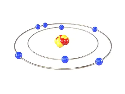 Nitrogen Chemical Element v1 001 Low-poly 3D model