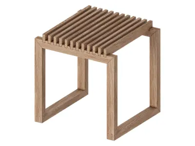 Cutter Bench Stool Design by Niels Hvass 3D model