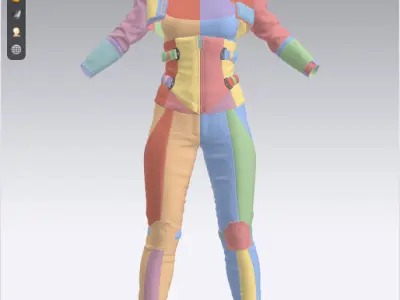 Women Modern Bodysuit - 120 Marvelous Designer and Clo3D 3D model