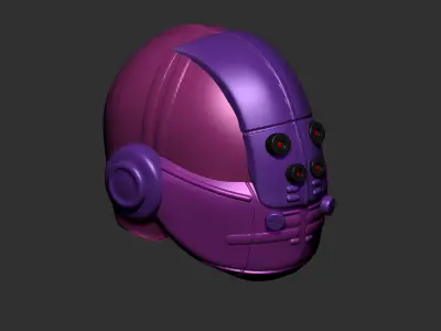 helmet high poly sculpt 3d printable ver 7 3D model 3D model