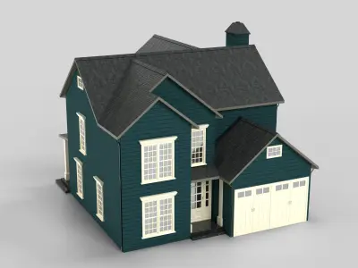 British House Design 07T3  Low-poly 3D model