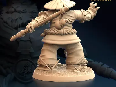 Panda Sentinel of the Golden Echo B 3D print model