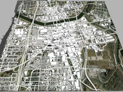 Cityscape Des Moines United States 3D model