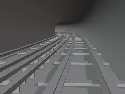 Underground Subway Scene in Blender v1 3D model