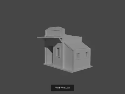 Wild West Building Set 3D Model Pack
