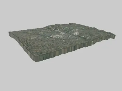 Wichita City Low-poly 3D model