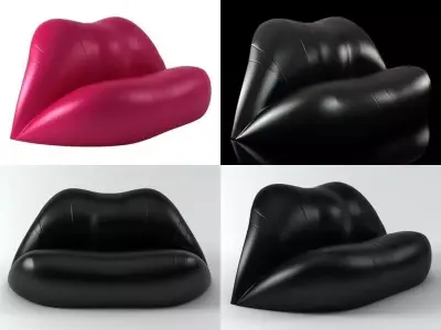 Dalilips lipstick chair 3D model