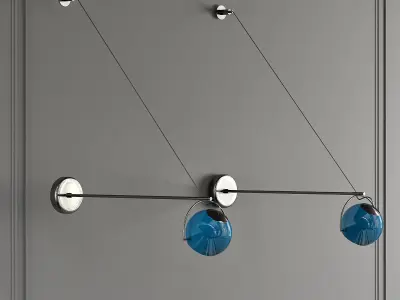 BELUGA three light fixtures hanging on wall 3D model