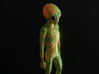 Alien Low-poly 3D model