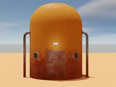 Mars module Low-poly 3D model