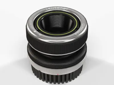Lensbaby Composer Double Glass 50mm lens Low-poly 3D model