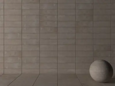 Concrete wall tiles Suite Taupe 20x60 Set 5 Texture