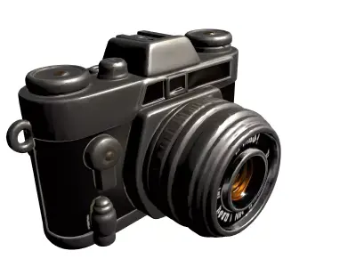 Detailed Vintage Film Camera Low-poly 3D model