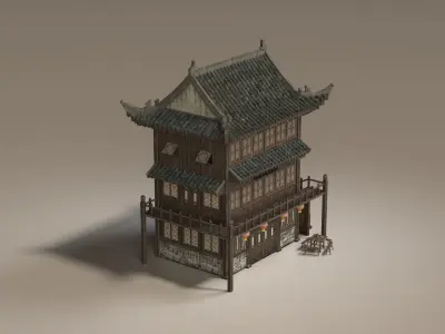 Ancient buildings Chinese Ancient buildings 3D model