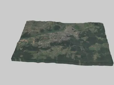 Izhevsk City Low-poly 3D model