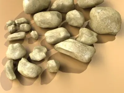 Model Stones 02 High resolution textures 3D model