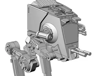 AT-ST vehicle Star Wars 3D model