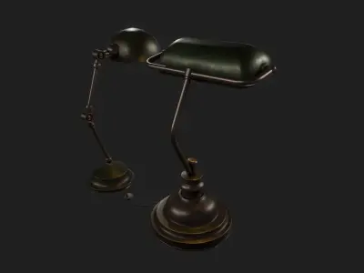Vintage Desk Lamp Low-poly 3D model purchase
