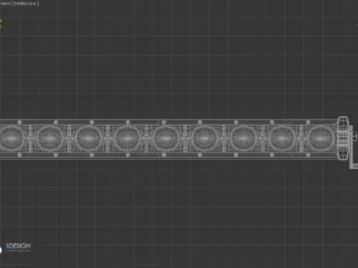 Led bar 3D model