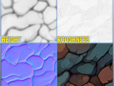 Stylized Stone Floor Seamless Texture Texture 24