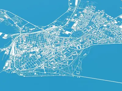 Cityscape Burgas Bulgaria 3D model