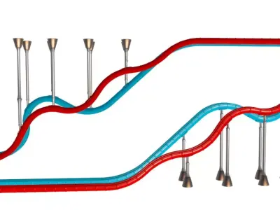 water slides 3D model