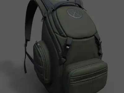 Backpack Camping Generic military human lugagge  Low-poly 3D model