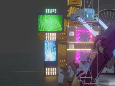 show stage design Low-poly 3D model