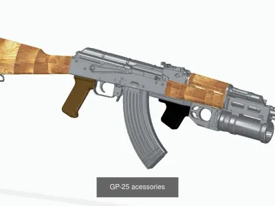 Kalashnikov ak - assault rifle 3D Model Pack